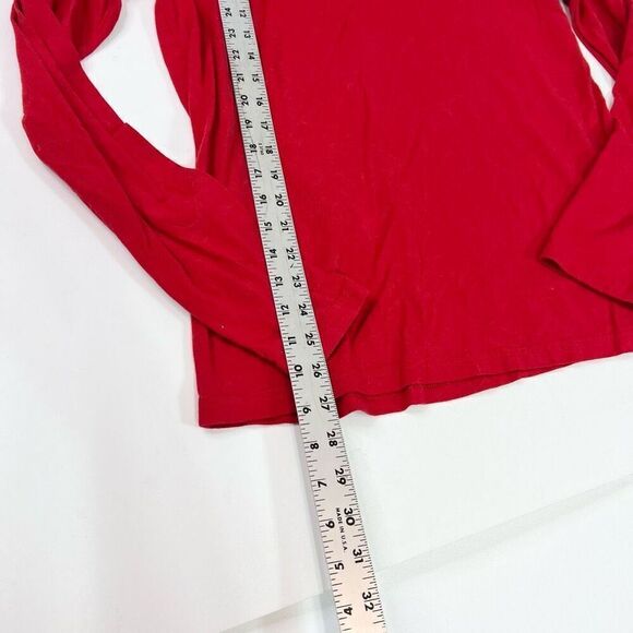 Polo Ralph Lauren Shirt Mens Small Red Long-Sleeve Crew Neck Bear Cotton Tee - Picture 6 of 7